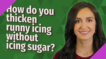 Can you thicken icing without icing sugar?