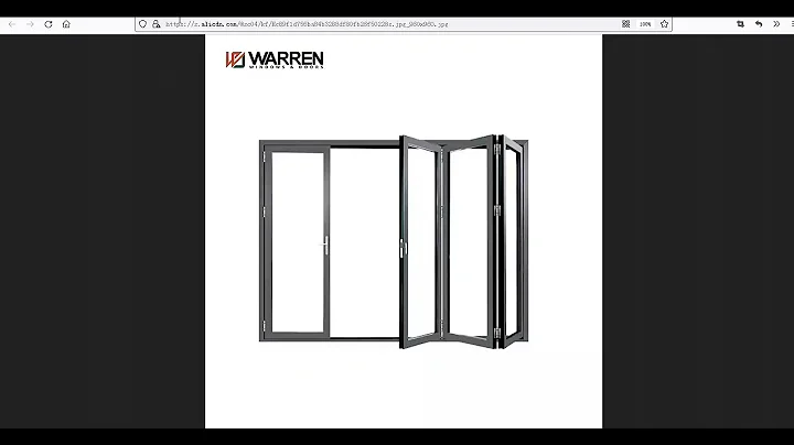 Warren 104*35 folding door with best Hardware alum...