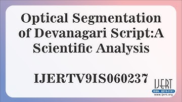Optical Segmentation of Devanagari Script:A Scientific Analysis