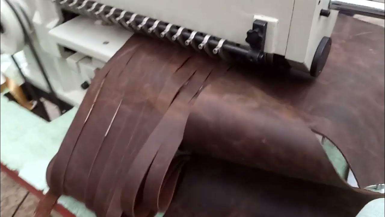Leather strap cutting machine YouTube