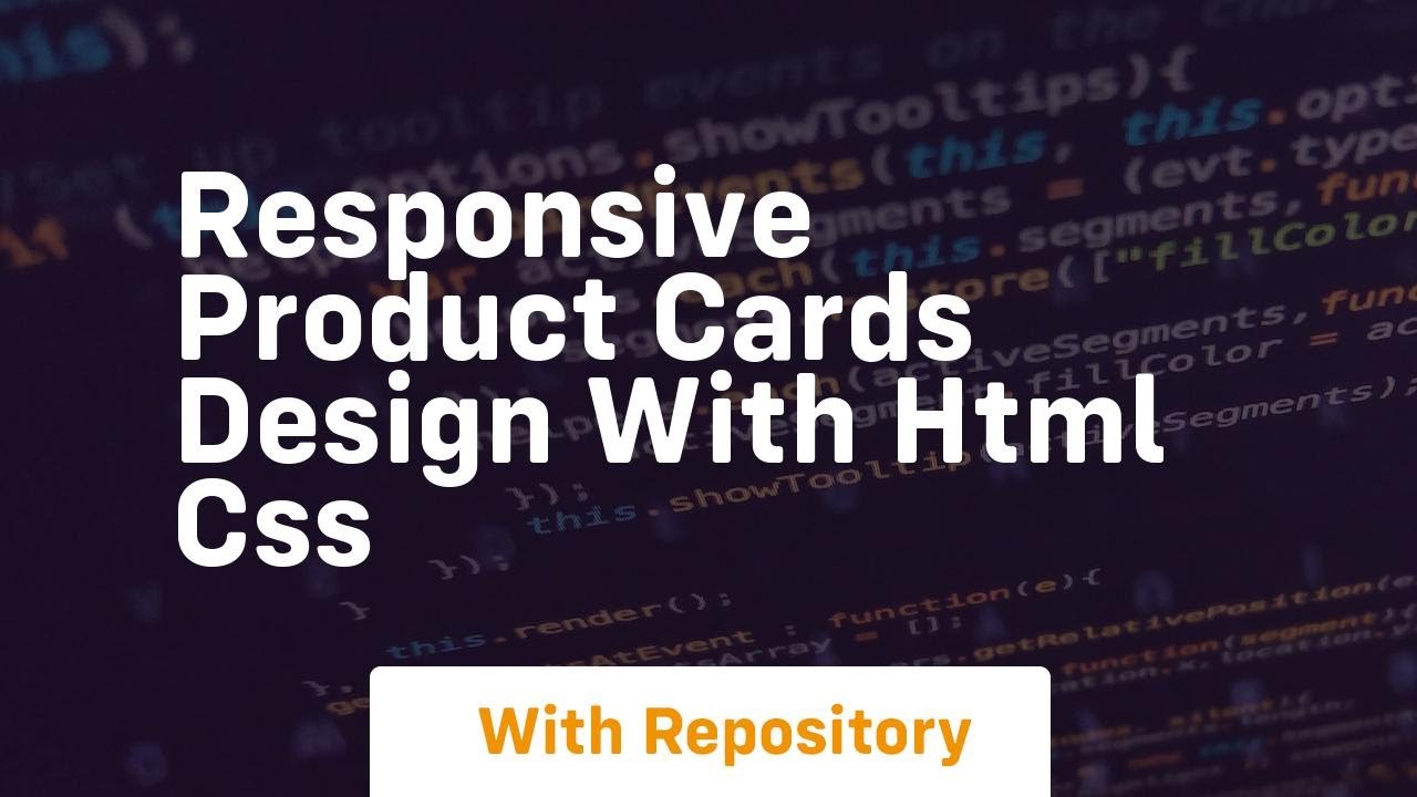 Responsive product cards design with html css