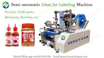 Semi automatic Glass Jar Labeling Machine, Round Bottle Labeling Machine