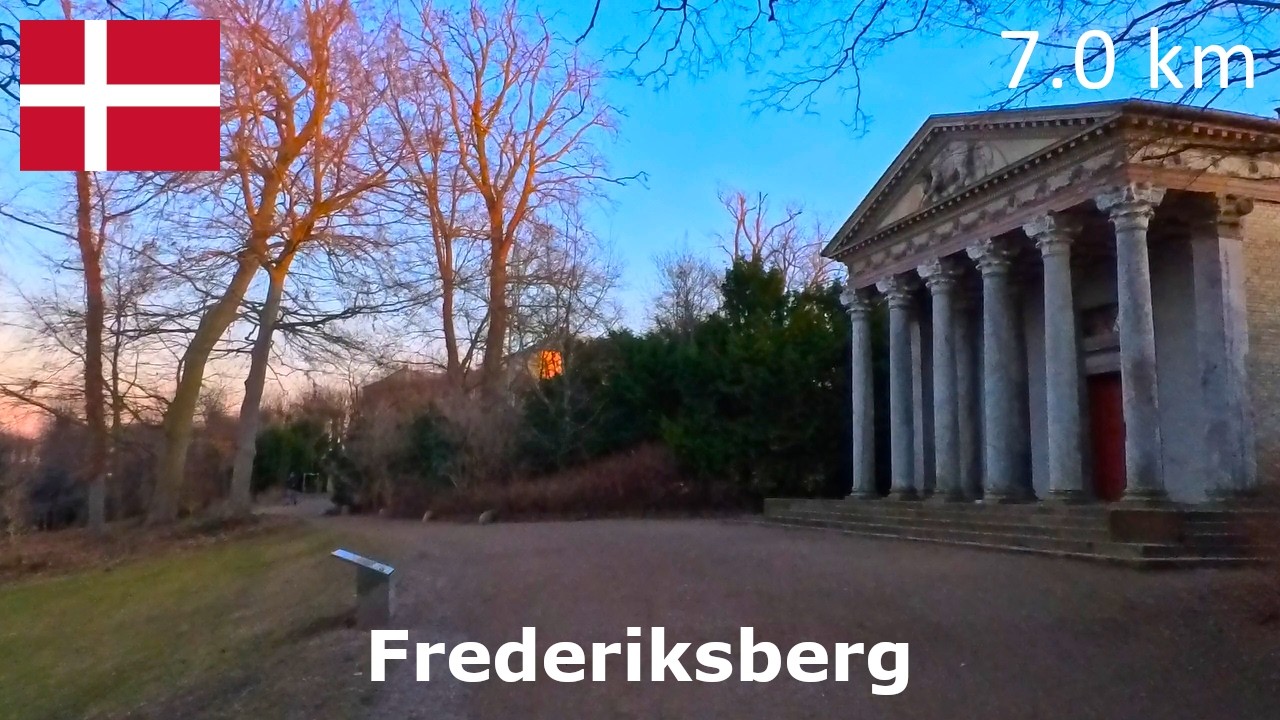 Virtual Run | Frederiksberg | 7 km | Late Afternoon Run in Mild Spring Weather