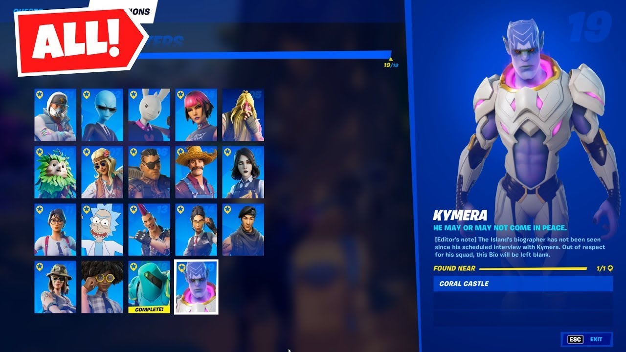 ALL 19 NPC Character Location Complete Collection Guide Fortnite Season 7 Chapter 2