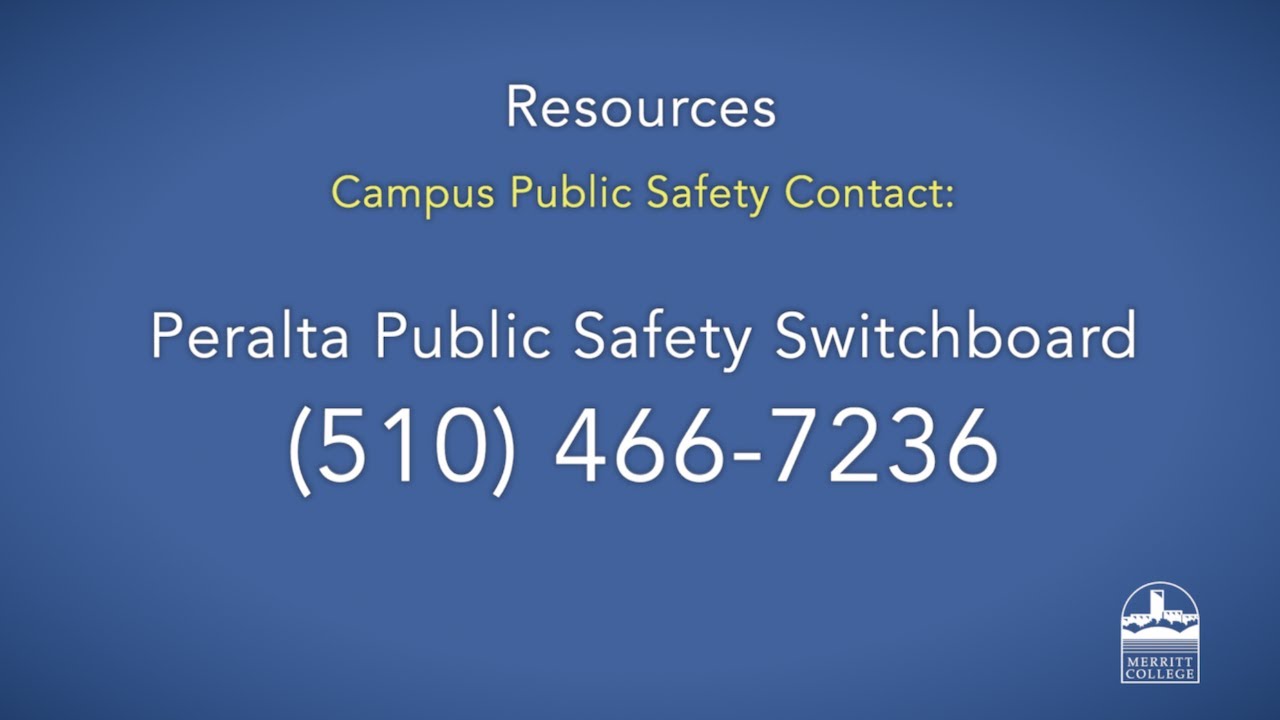 Merritt College: Safety Tips and Resources