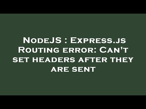 NodeJS : Express.js