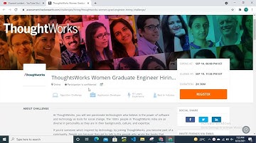 ThoughtsWorks Women Graduate Engineer Hiring | ThoughtWorks Recruitment 2021 | Freshers Can Apply |