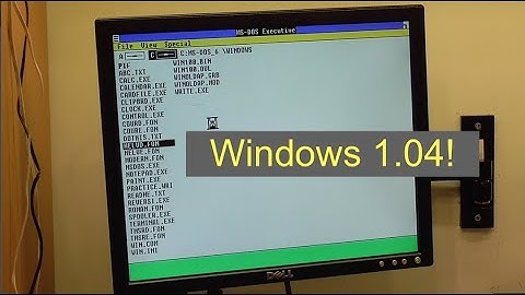Installing Windows 1.04 in 2020 (sort of)