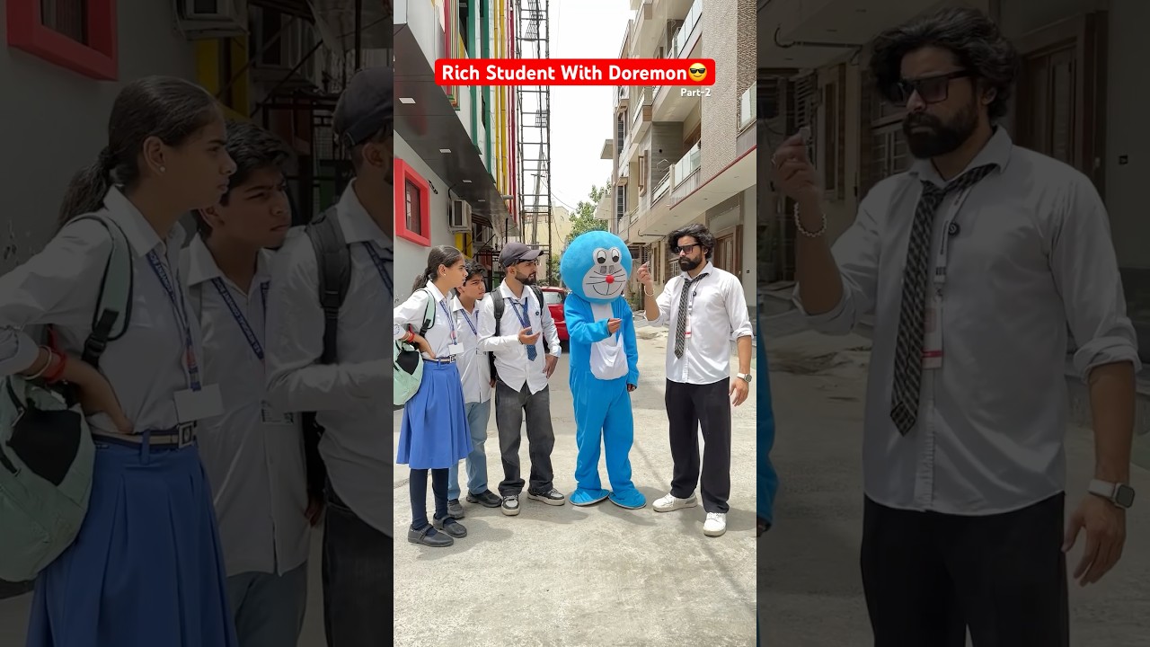 Rich Student With Doremon😎part-2 #shorts #ytshorts #teratrigun #funny #richstudent
