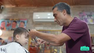 SOUND OF CLIPPERS \/ ARTHUR RUBINOFF KID’S HAIRCUT AT NYC MODERN BARBER SHOP MUSEUM