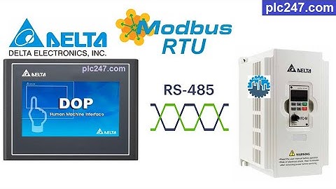Delta HMI "Modbus RTU" Delta VFD-M Inverter Tutorial