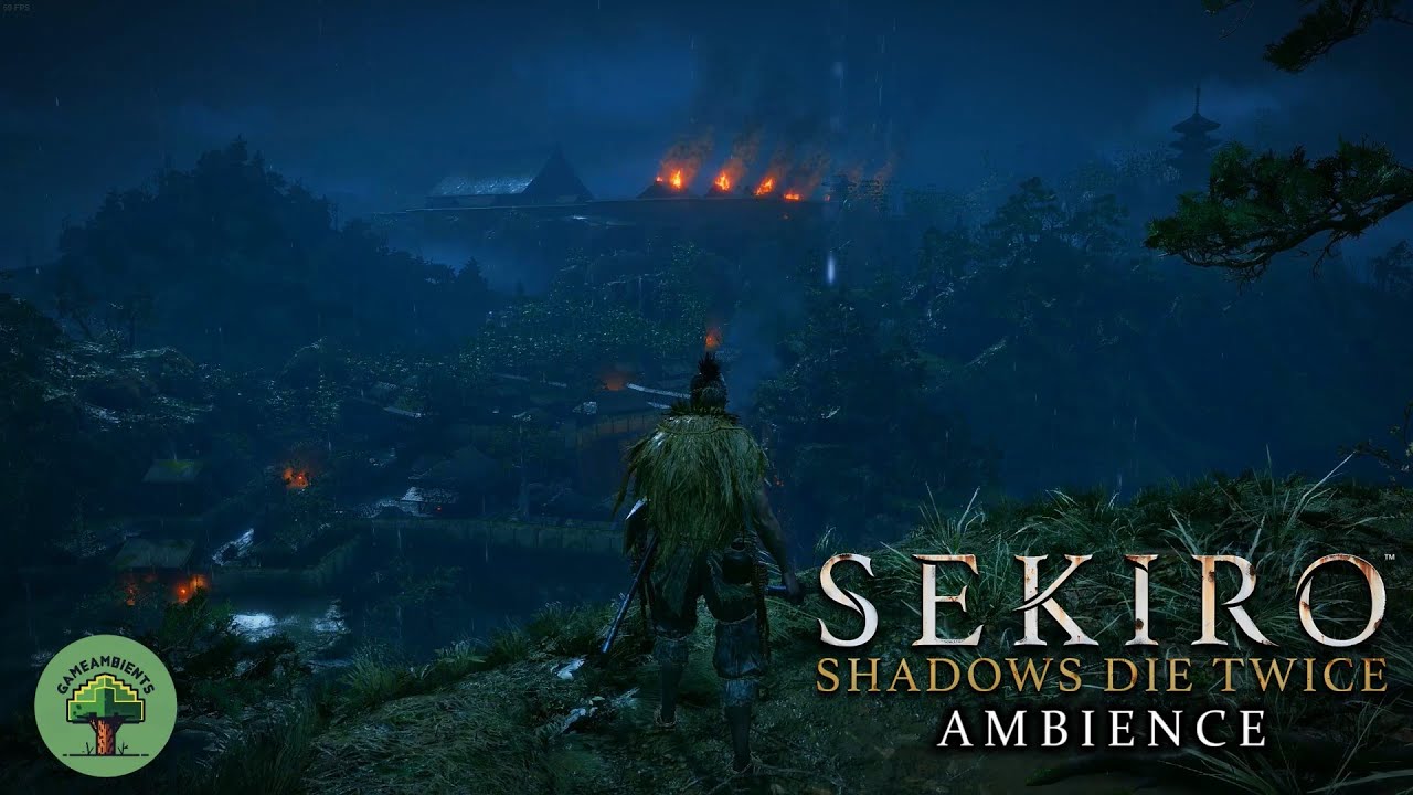 2 Hours Relaxing Rain in Hirata Estate  -  Sekiro Ambience And Music  -  Sleep  /  Study  /  Relax