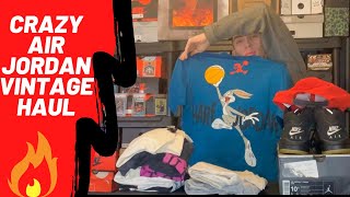 CRAZY AIR JORDAN VINTAGE CLOTHING HAUL- AIR JORDAN VINTAGE HAUL / CRAZY VINTAGE / LOONEY TUNES SHIRT