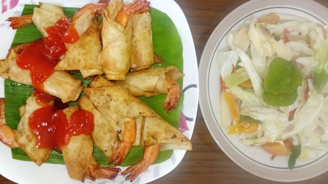 Menu Super Enak Praktis Nggak Ribet Udang Selimut Pangsit + Tumis Kol Timun Gurihnya Bikin Nagih