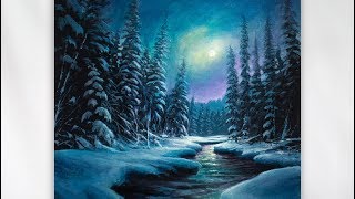Follow along while i paint this full moon winter landscape with
acrylics. show you step by how the snow, trees, and beautiful brig...
