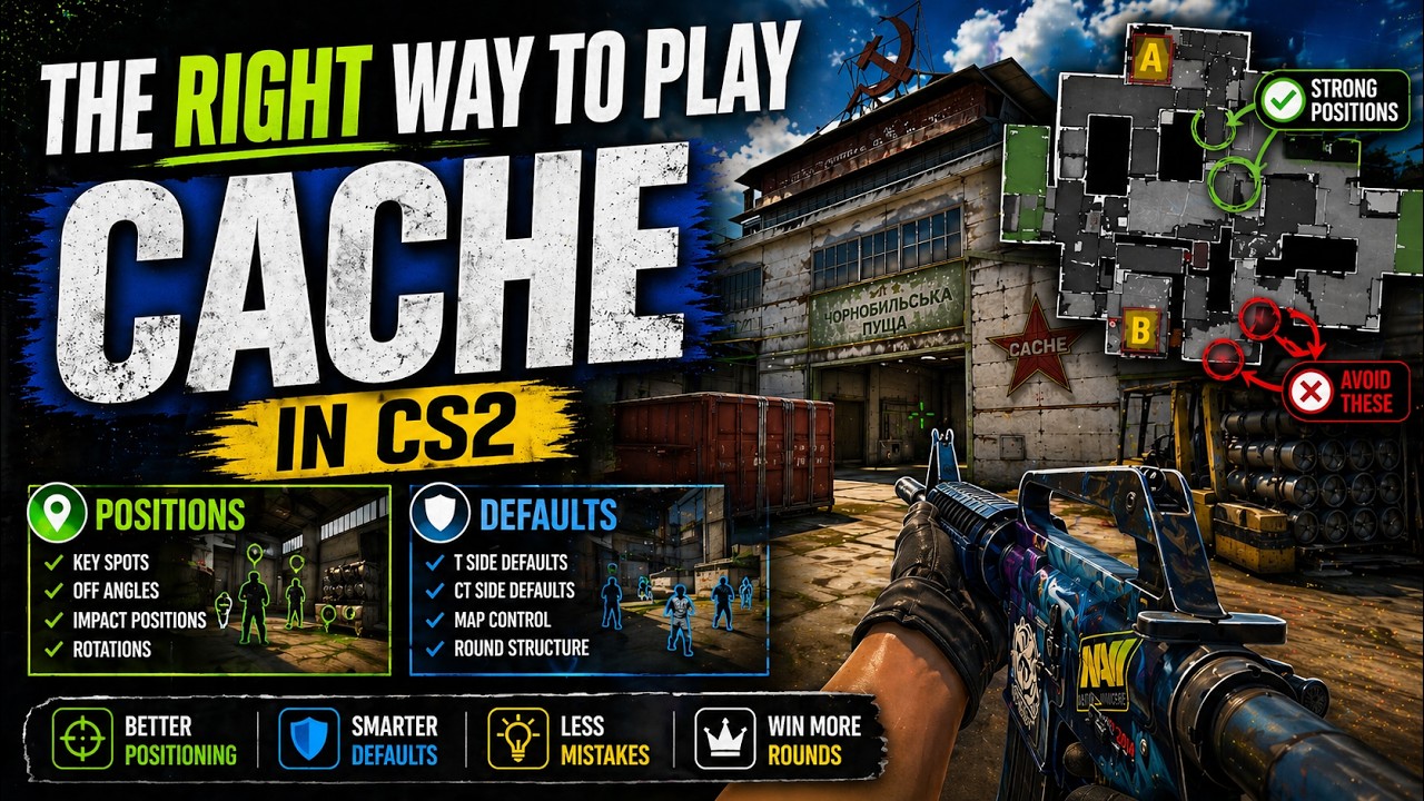 The RIGHT Way to Play Cache in CS2 (Positions & Defaults) - YouTube