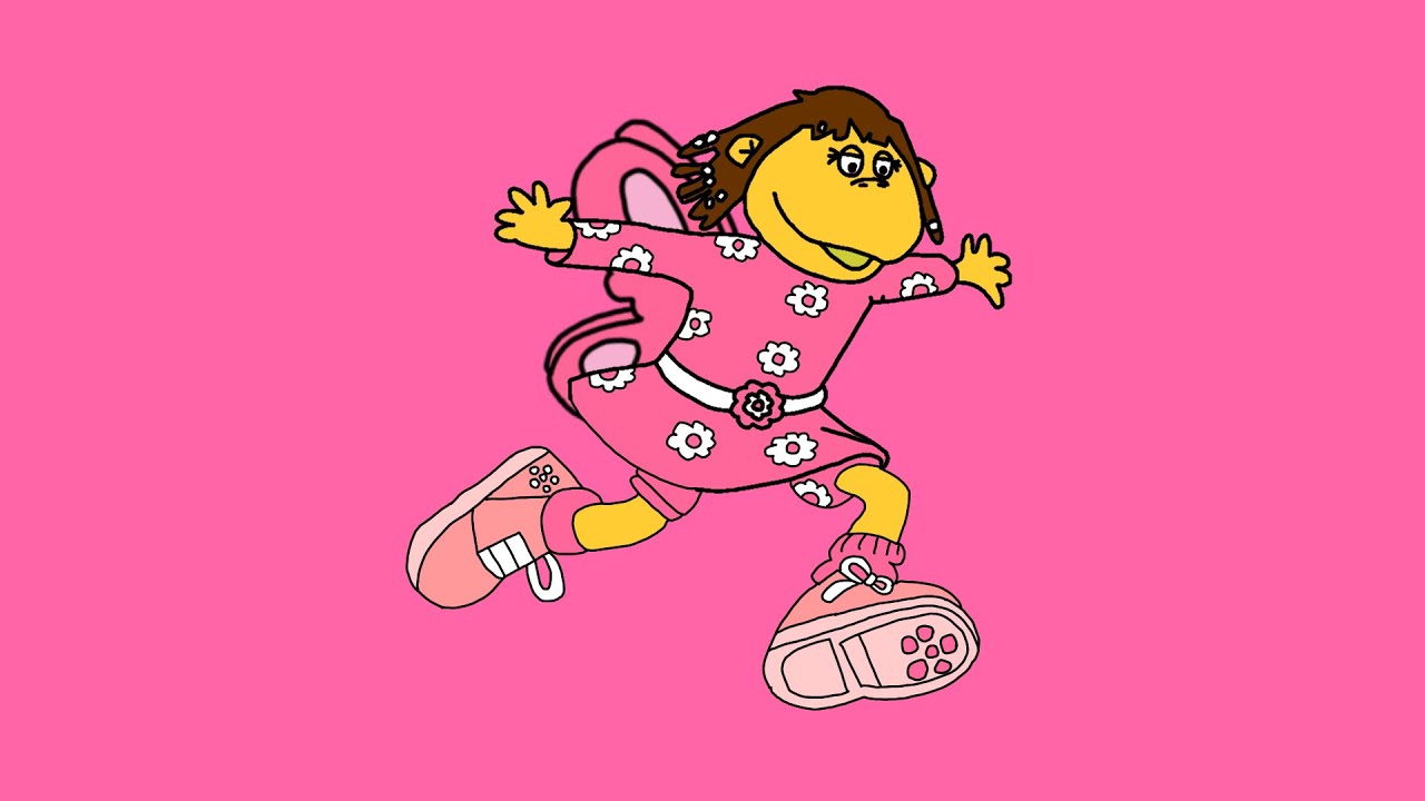 Fizz flying with her pink wings