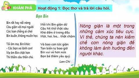 TH Tân Lợi - Đạo đức 2 - Bài 11: Kiềm chế cảm xúc tiêu cực (Tiết 1) - GV: Nguyễn Thị Hạnh
