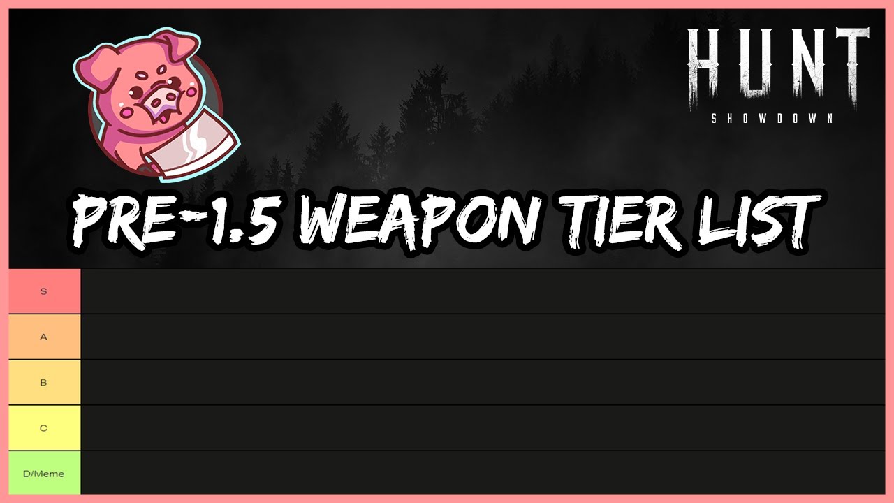 Personalized Weapon Tier List Hunt Showdown YouTube