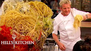 Gordon Ramsay Finds An Impossible Amount Of Capellini Hells Kitchen