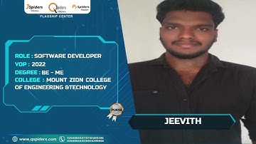Congratulations, Jeevith, for getting placed as a software developer.