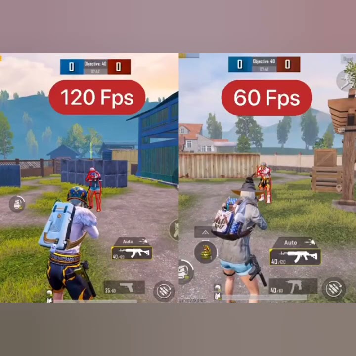 60 FPS Vs 120 FPS Compare In Pubg Mobile #shorts #pubg