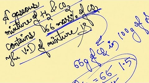 a gaseous mixture of H2 & CO2 contains 66 mass % of co2, #neetchemistry #importantquestions #medico