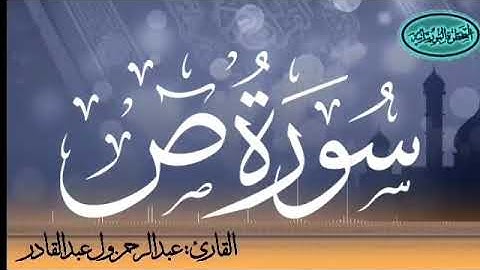 سورة ص للقارئ الموريتاني عبد الرحمن ول عبد القادر