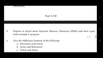 Programming in C || CS3251 || All units || Important questions || Anna University ||