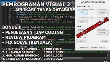 🔴TUGAS 1 PEMROGRAMAN VISUAL 2  #unim #informatika #KBIT-44308 #pemrogramanvisual #kampus #vbnet