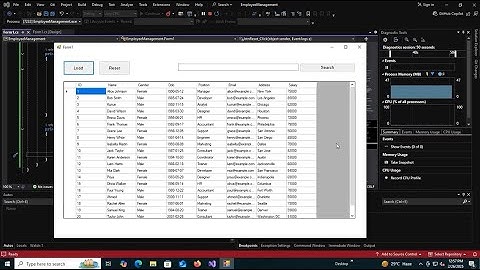 Employee Management Project Using C# and Excel | Load & Search, Reset Employee Data