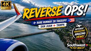 Why Are We Taking Off THIS Way! 😱 Rare Southwest 737 Departure from San Juan | 4K