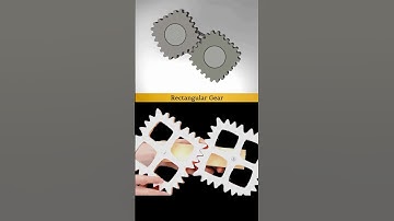 Square Gear ⚙️ Possible ✅ or Not ❌ #mechanism #mechanical #machine #gear #solidworks #3d