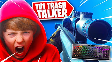 TRASH TALKER calls me out to a 1v1 on MODERN WARFARE (Controller vs Keyboarder)
