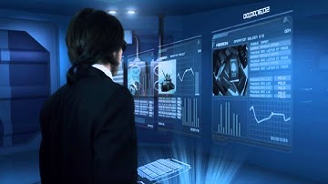 Futuristic User Hologram Interface and animation design