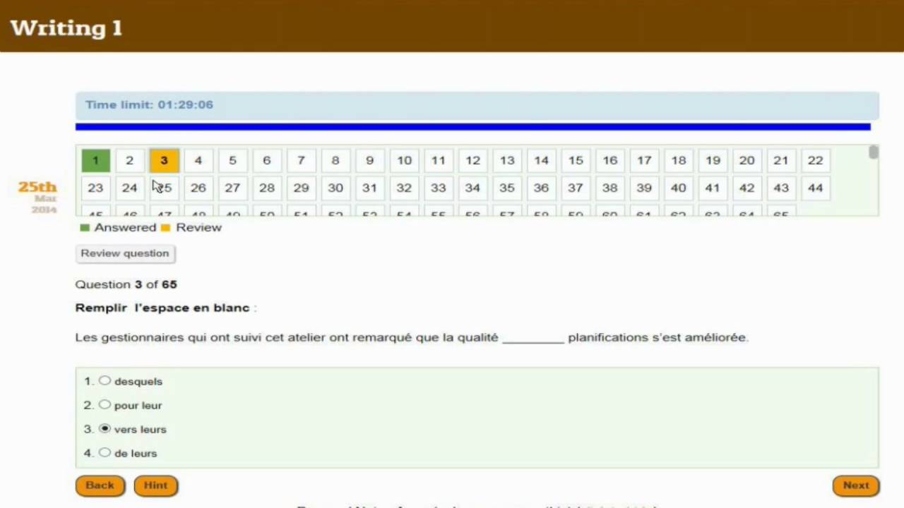 Writing Practice Test Tour
