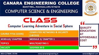 VTU COMPUTER NETWORKS & SECURITY(18CS52)Network Layer - Multicasting 1] (M3 L13)