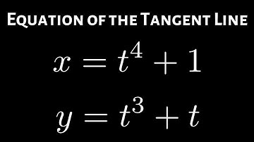 How to Find the Equation of the Tangent Line Given the Parametric Equations