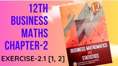 Integral Calculas [I] 12th Business maths Chapter -2 Exercise-2.1 [1 ,2] | Maths Scoop |