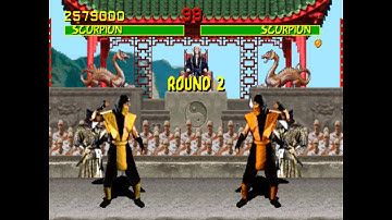 Mortal Kombat Arcade Revision 4.0 T-Unit Very Hard Playthrough Scorpion (60FPS)