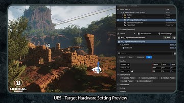 Unreal Engine 5.4 Settings preview for Target Hardware.