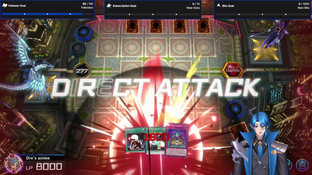 YuGiOh but i missed up half the stream and didn't have sound!