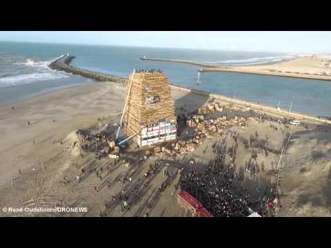 Vreugdevuur Duindorp Scheveningen  2015/2016 droneshot