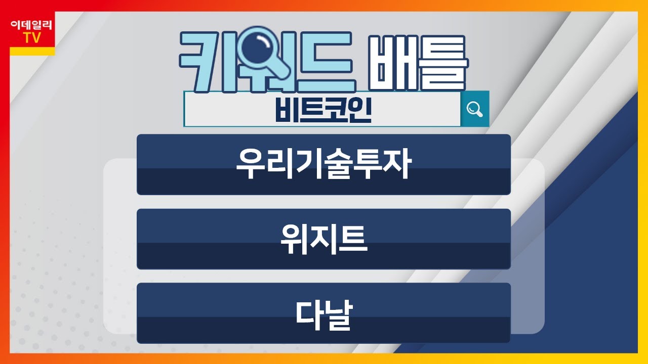 우리기술투자(041190), 위지트(036090), 다날(064260)... 비트코인_키워드 배틀 (20231024)