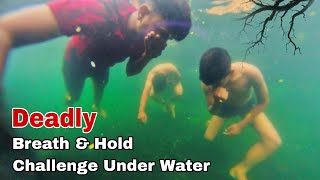 Our Desi Swimming Pool 😱 Underwater Breath Hold Challenge 💪 | Desi Pool Village Vlogs | #experiment
