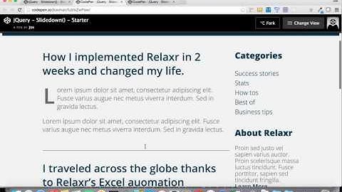 jQuery .slideDown()\.slideUp() Tutorial