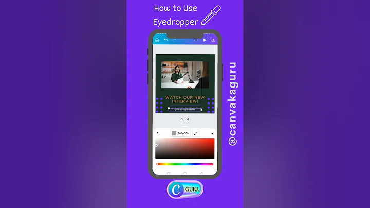 How to use Eyedropper in CANVA