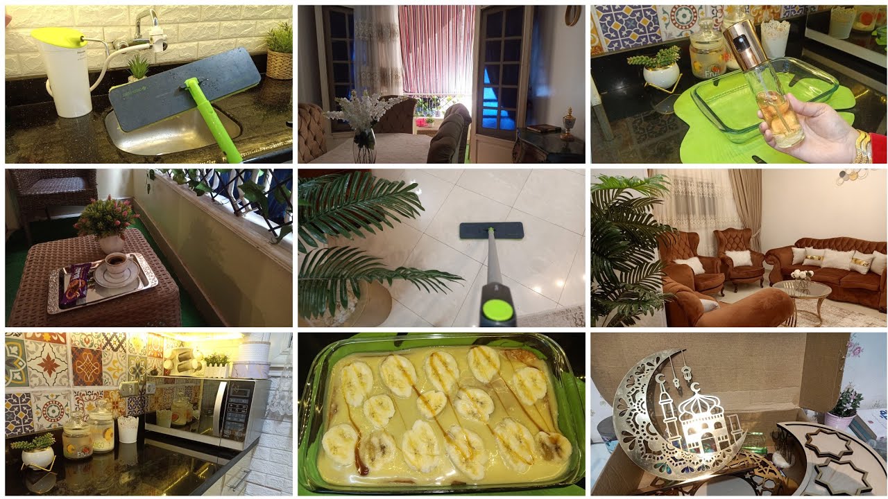 روتين اليوم النشيط وسر البيوت النظيفه المريحه / ريفيو مساحة جرين واي / طريقه شاتو الكراميل