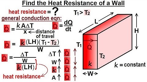 Physics 24A  Heat Conduction Examples (12 of 22) Heat Resistance=? of a Wall