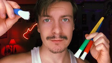 [ASMR] Face Brushing & LOUD Lens Tapping | Brushing & Poking Your Face | Visual ASMR Triggers